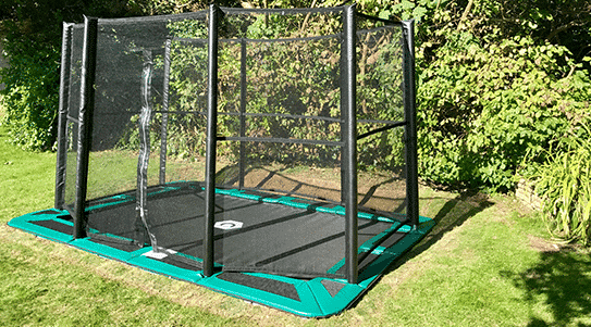 Circular and rectangular in-ground trampolines
